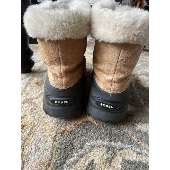 Sorel, Women's Size 10.5 M, Snow Angel Boots, Tan Suede & Black Rubber Sole, EUC - Picture 2 of 10